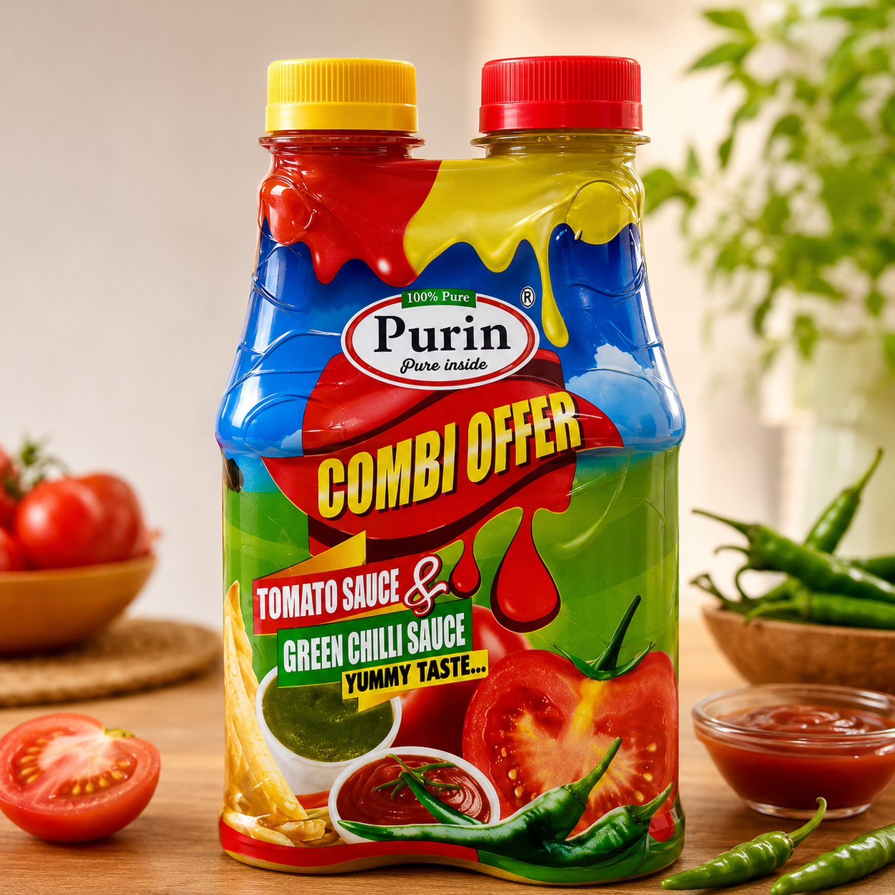 Tomato & Green Chilli Sauce (Combi)